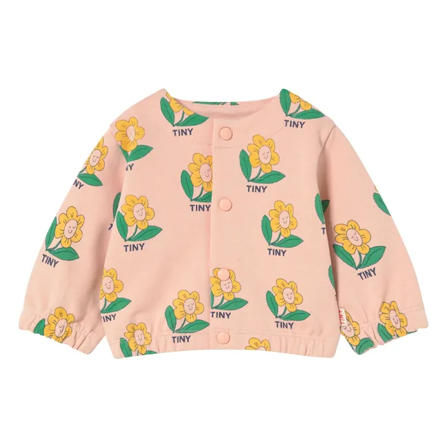 Organic Cotton Veste Fleurie | Pink