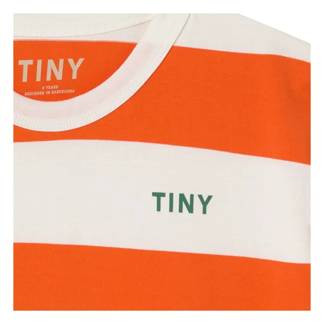 T-shirt Rayé Coton Bio | Rouge