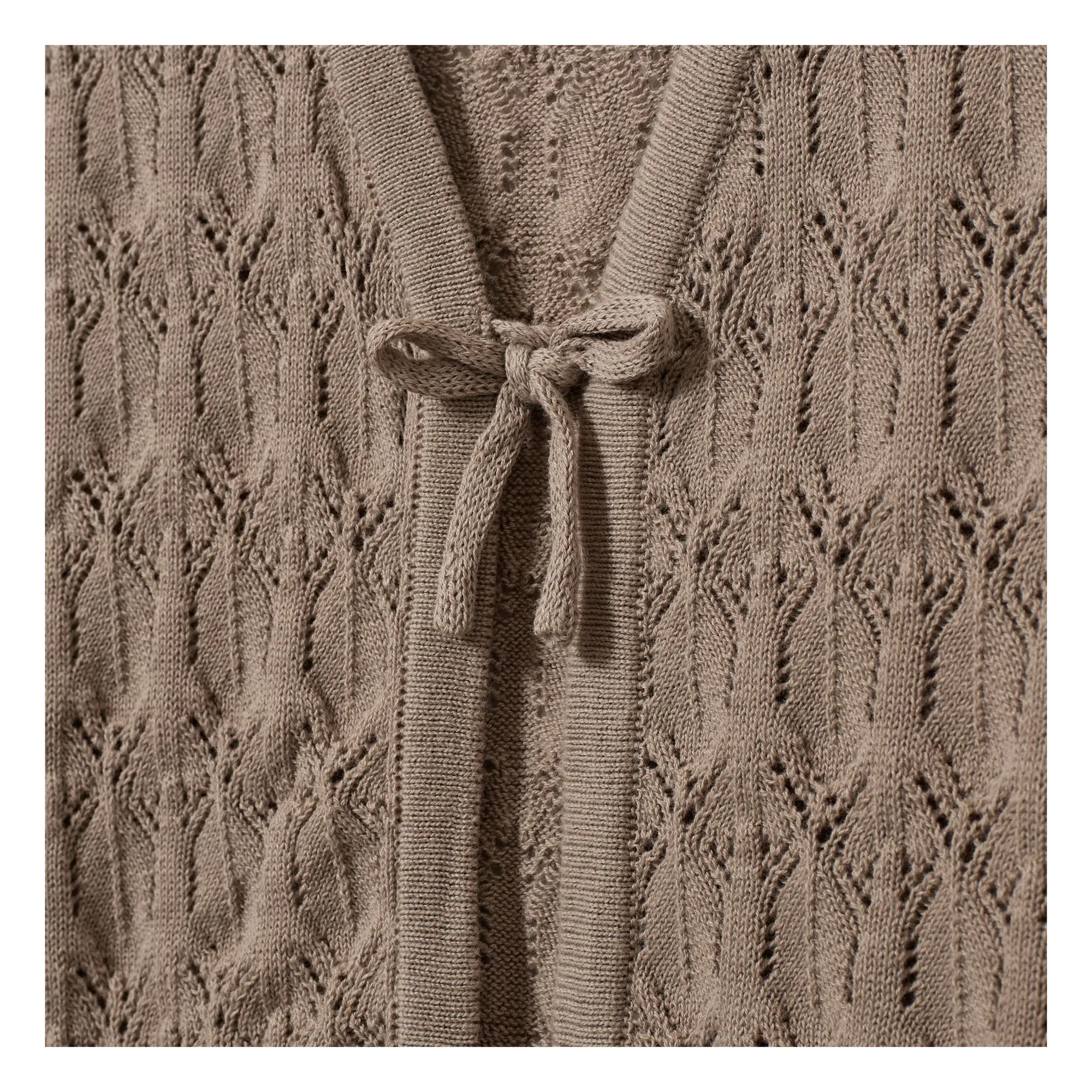 Floriana Chaqueta de manga corta anudada | Beige- Imagen del producto n°1