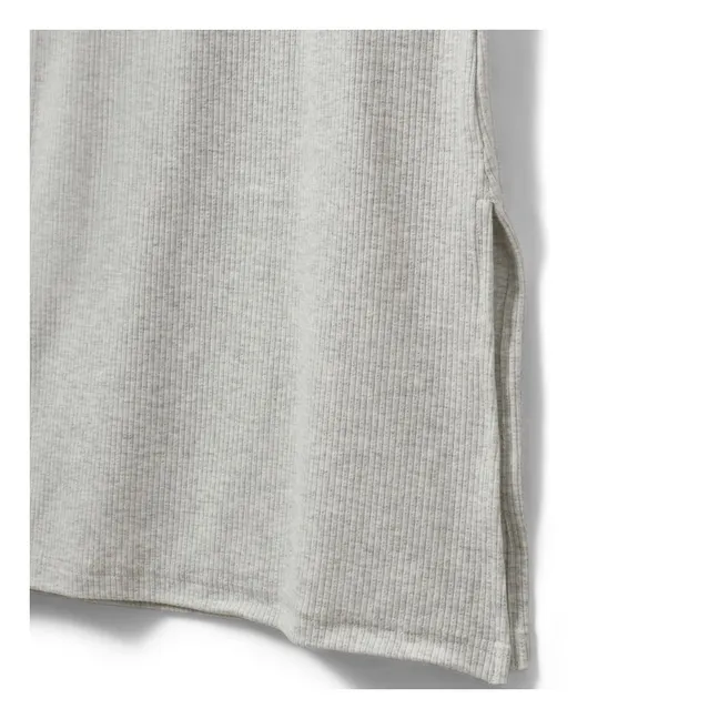 Robe Longue Facita Cotelée | Gris clair