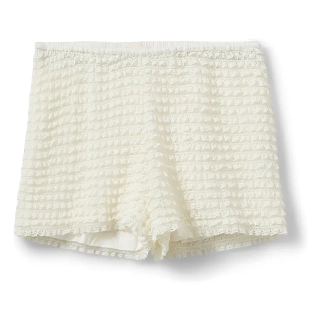 Pantalones cortos Charlotta Plumetis | Blanco Roto