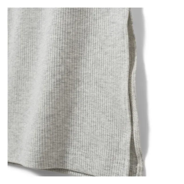 Jupe Longue Diza Cotelée | Gris clair