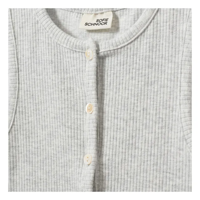 Camiseta de tirantes Tamilia Cotelé | Gris Claro