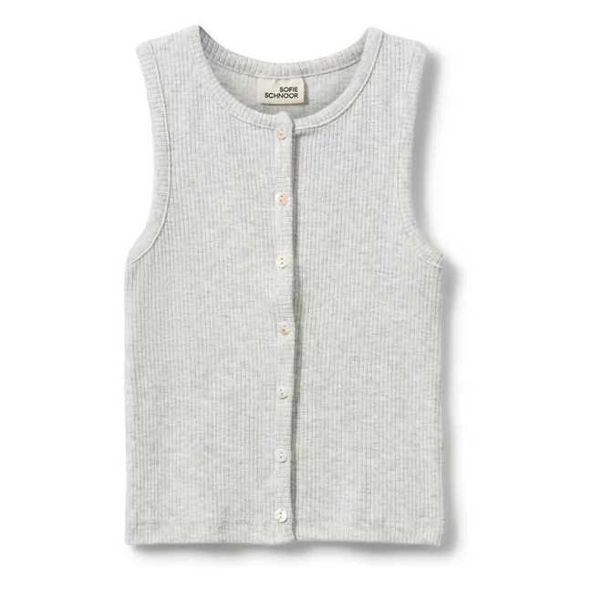 Camiseta de tirantes Tamilia Cotelé | Gris Claro