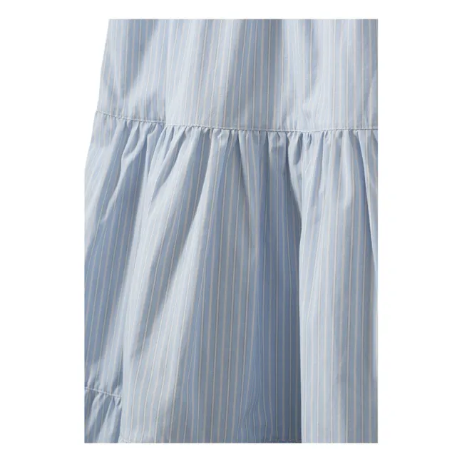 Vivi Striped Long Skirt | Pale blue