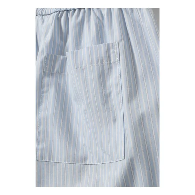 Short Nejah Rayé | Bleu pâle