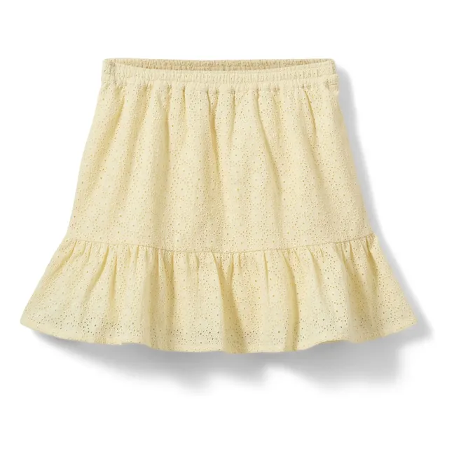Adrienne Short Ruffled Skirt | Pale yellow