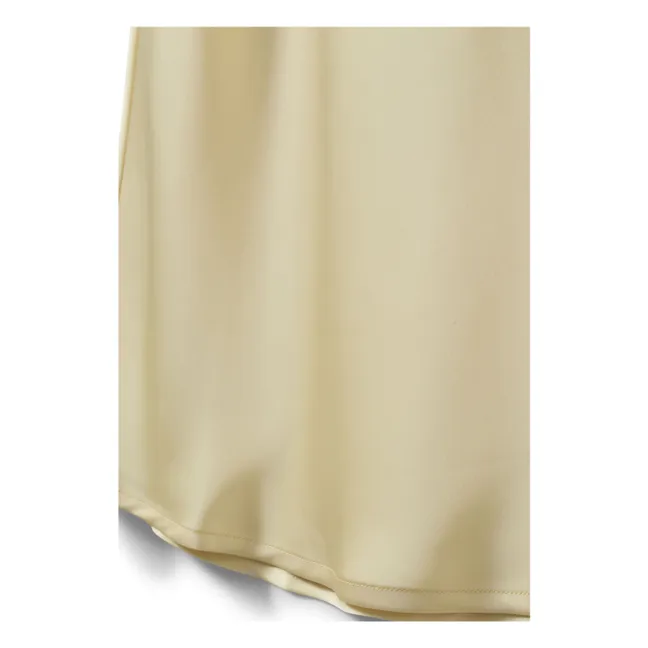Long Satin Skirt Safia | Pale yellow