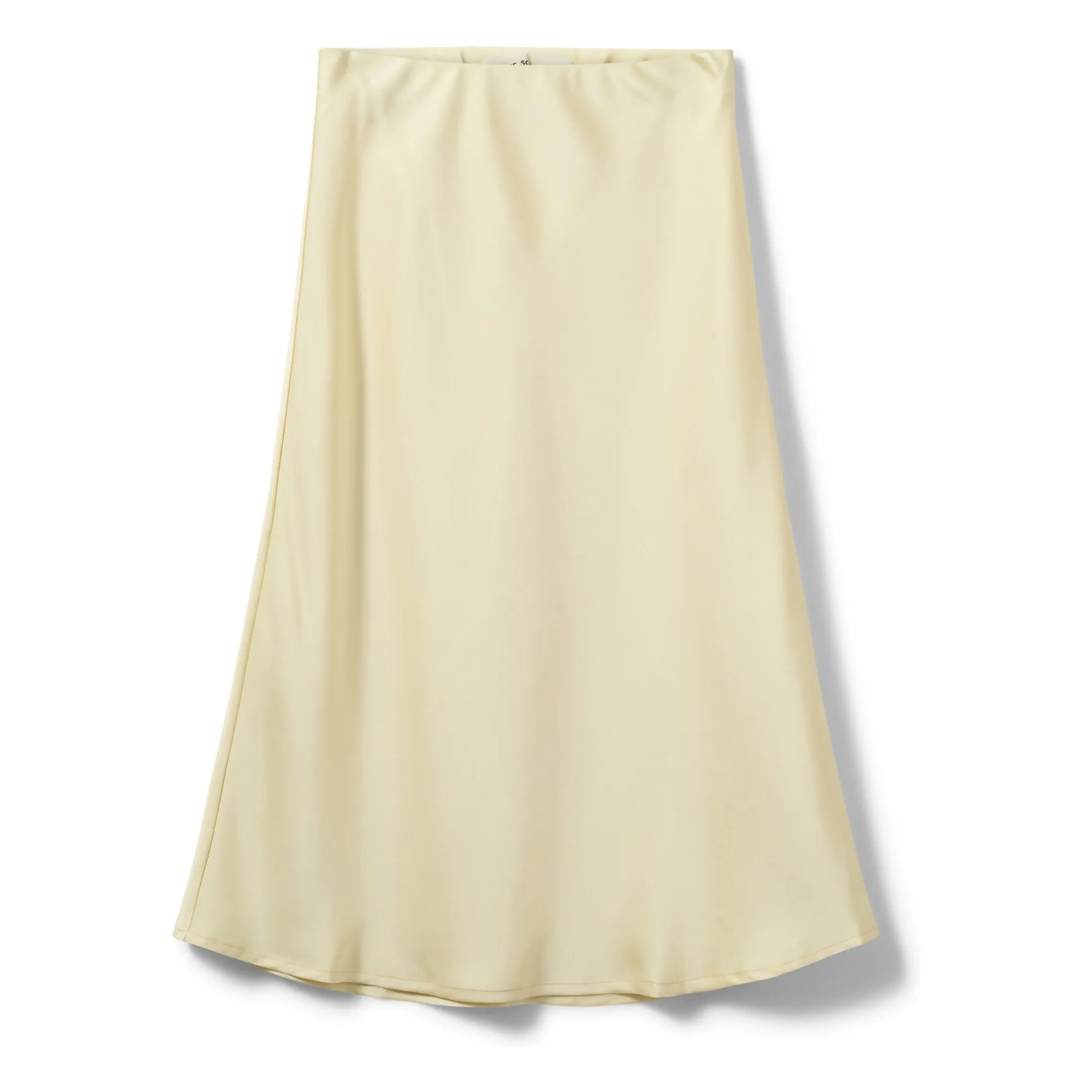 Sofie Schnoor Pale Yellow Long Satin Skirt Safia