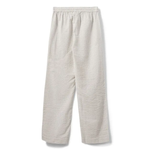 Gestreifte Abigale-Hose | Elfenbeinfarben