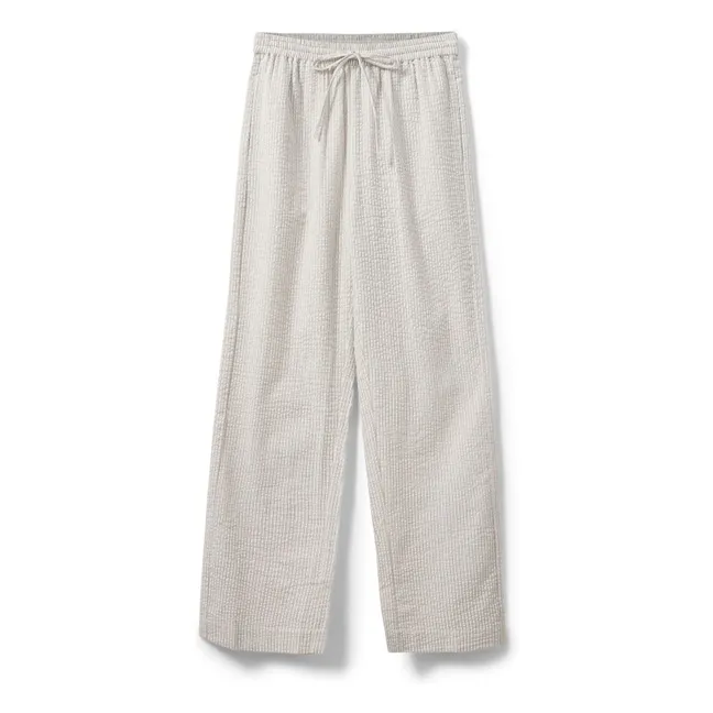 Gestreifte Abigale-Hose | Elfenbeinfarben