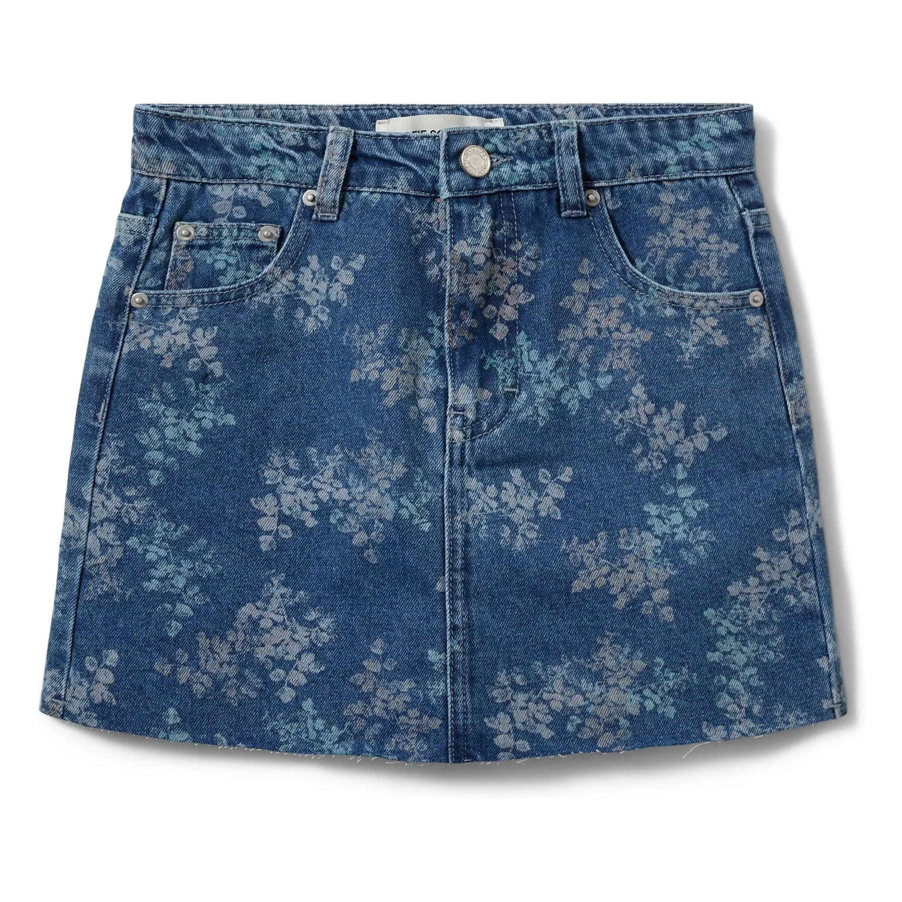 Sofie Schnoor Denim Blue Cally Denim Floral Short Skirt