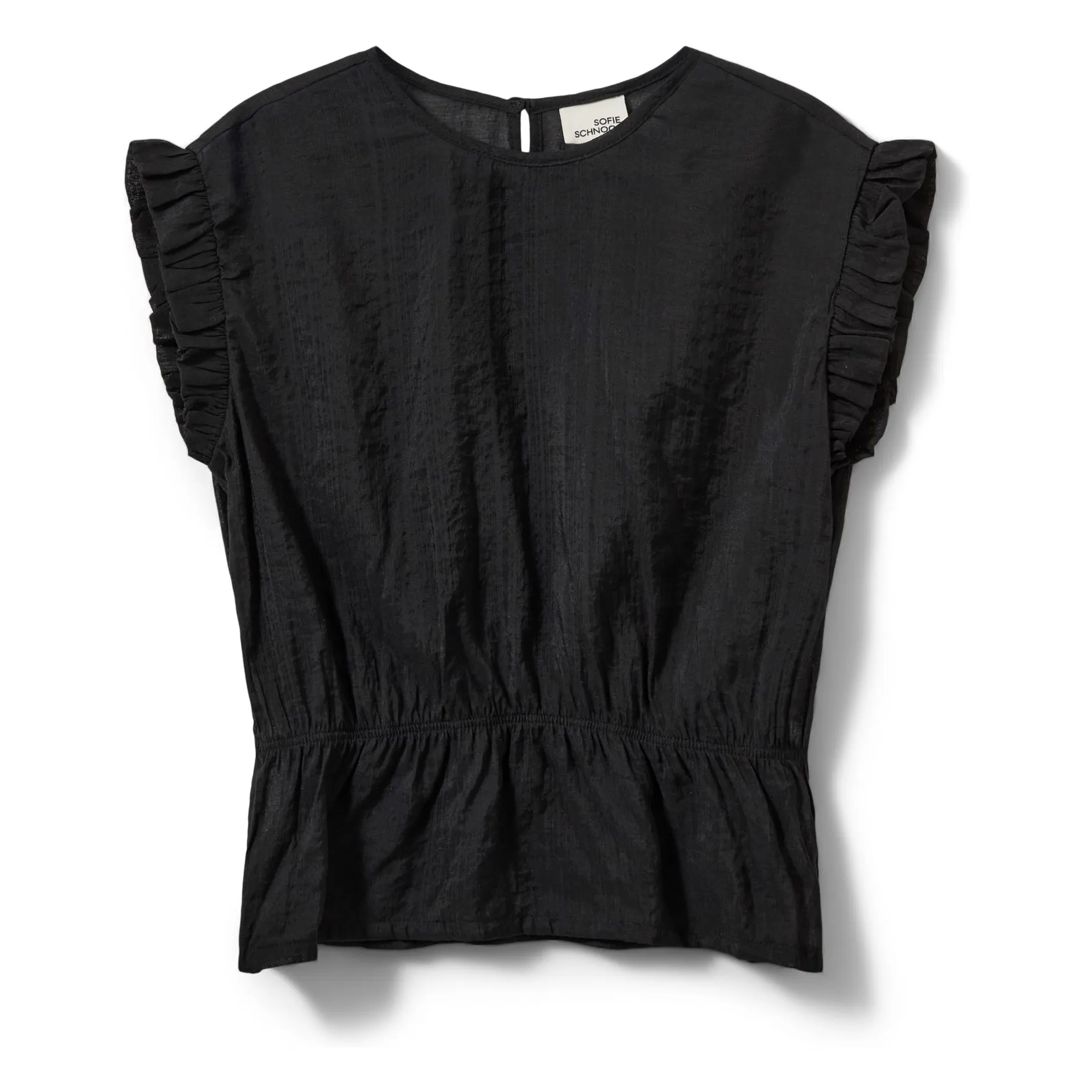 Sofie Schnoor Black Samilia Ruffled Sleeveless Top