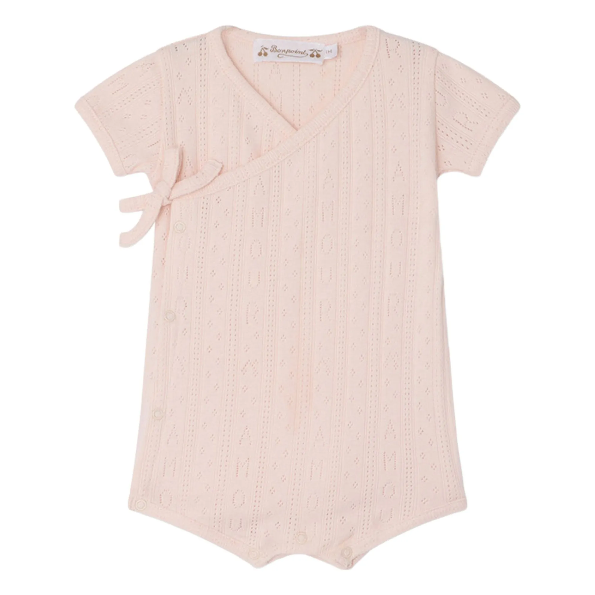Bonpoint Powder Pink Combishort Pointelle Chamomile Organic Cotton