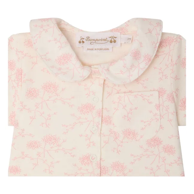 Conjunto de top y pantalón corto de algodón ecológico Laelia Fleuri | Rosa