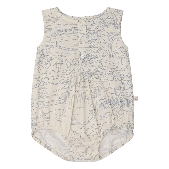 Pelele Nico Paysage Algodón Ecológico | Crudo- Imagen del producto n°0