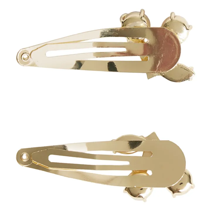 Lote de 2 Loblia Barettes | Dorado- Imagen del producto n°1