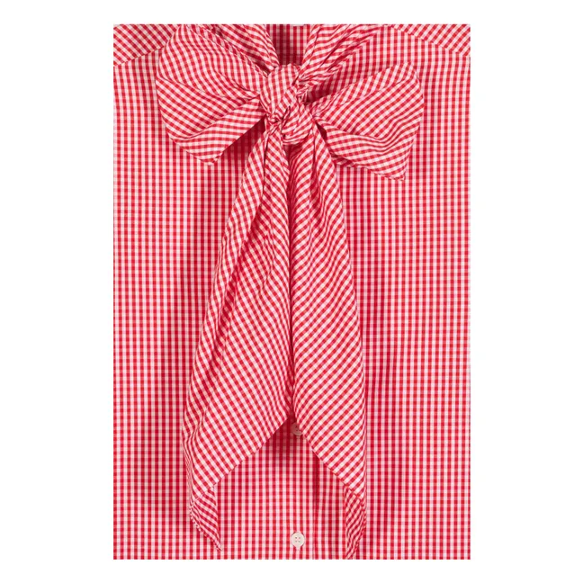 Fairytale Cotton Gingham Blouse | Red