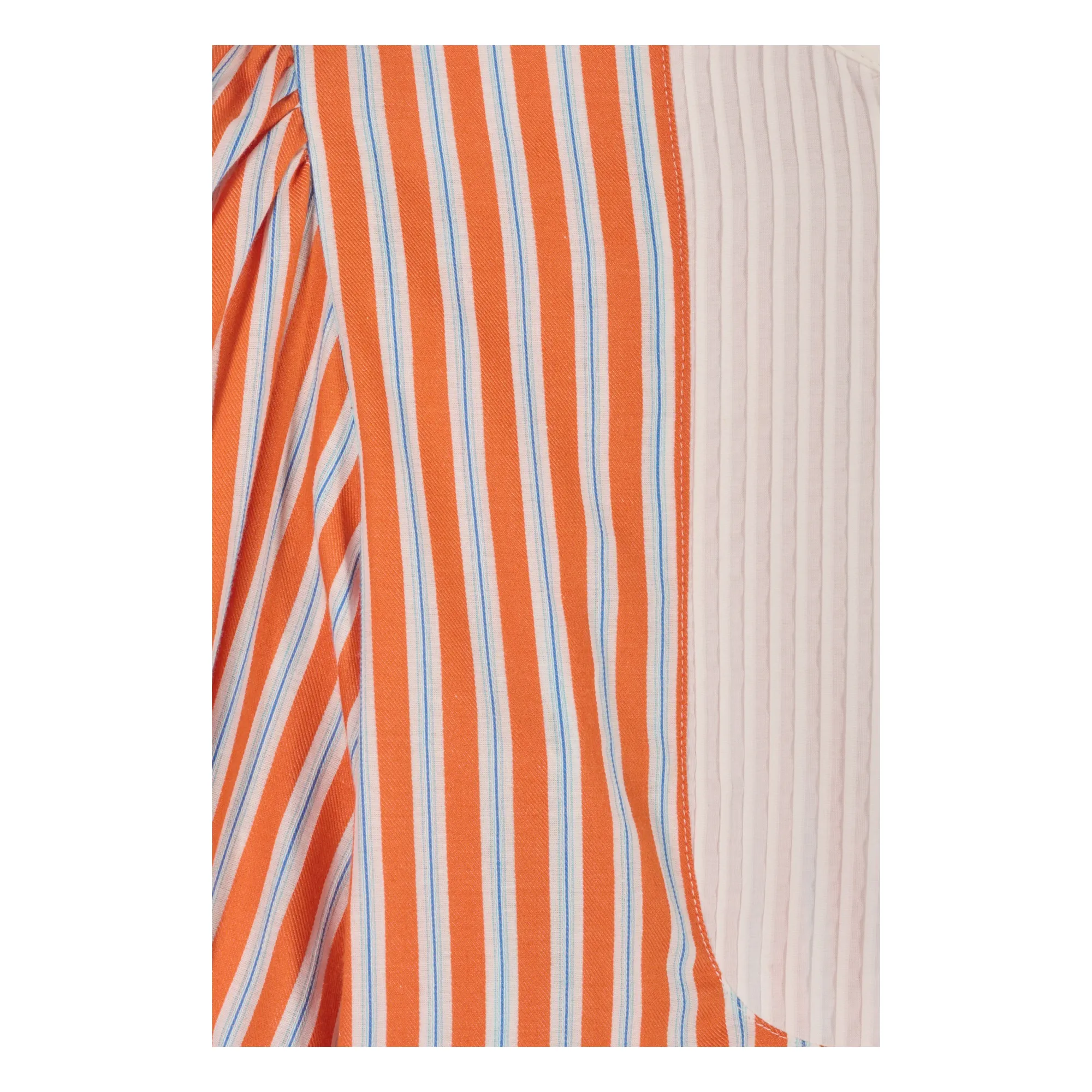 Blouse Rayures Dimitra Coton | Orange- Image produit n°3