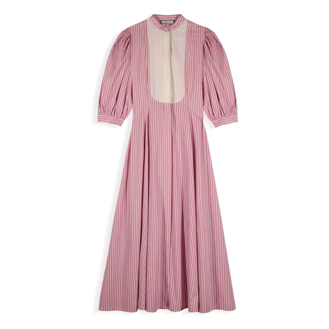 Robe Rayures Dimitra Coton | Rose