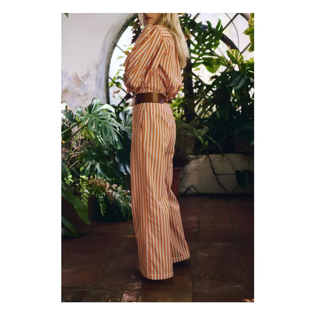 Romeo Hose Streifen Baumwolle | Orange