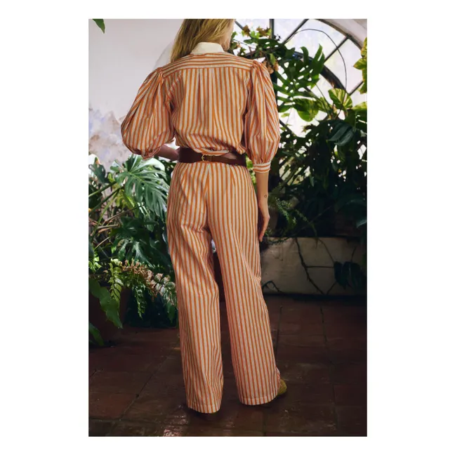 Romeo Hose Streifen Baumwolle | Orange
