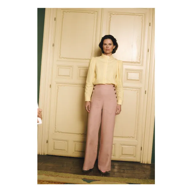 Pantalones Pablo de lino | Rosa