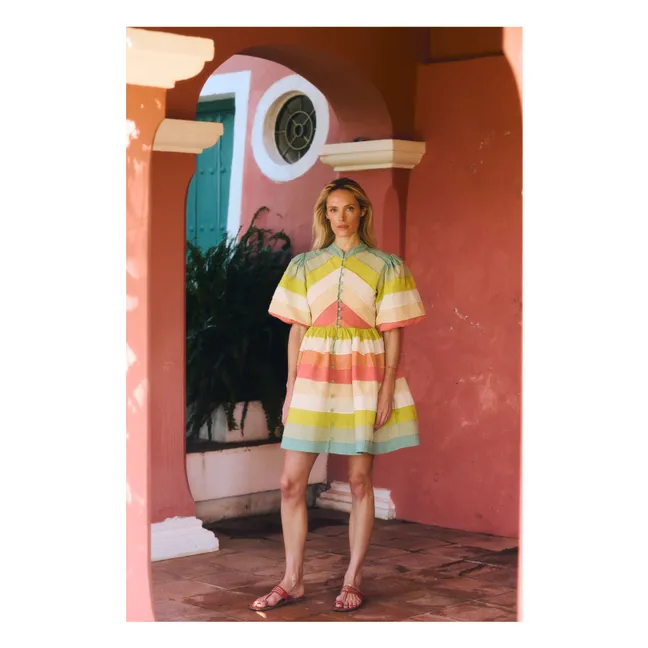 Robe Daisy Coton | Bleu Vert