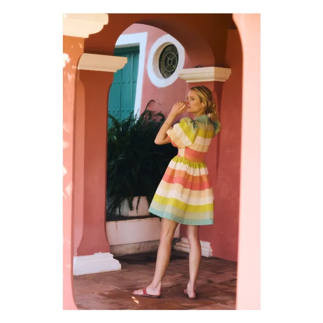 Daisy Cotton Dress | Blue Green