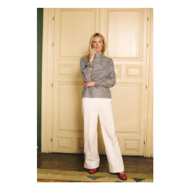 Blouse Rayures Brighton Coton | Bleu marine