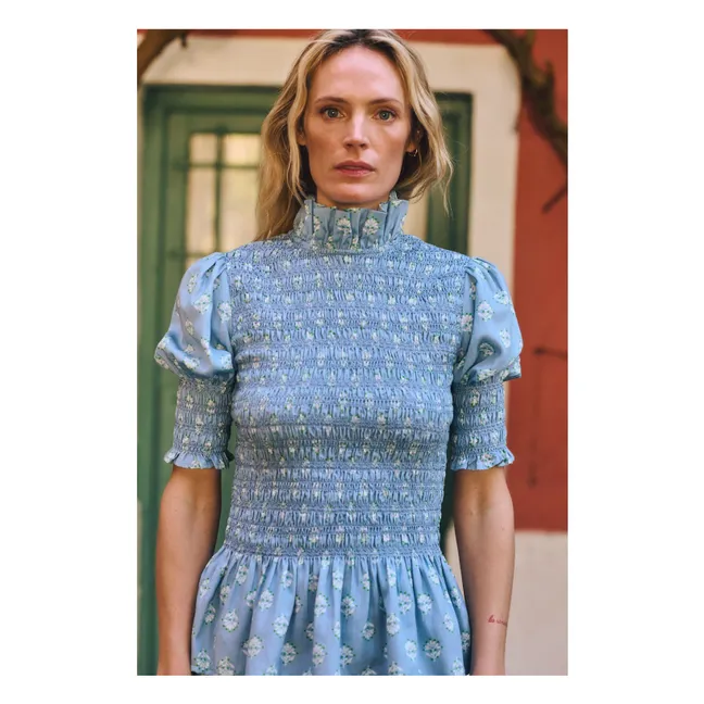 Aleria SS Cotton blouse | Blue