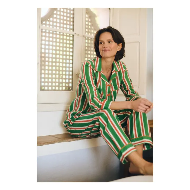 Pyjama Rayures Malo | Orange