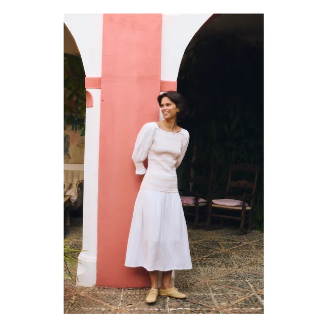 Vestido de algodón Livia | Blanco