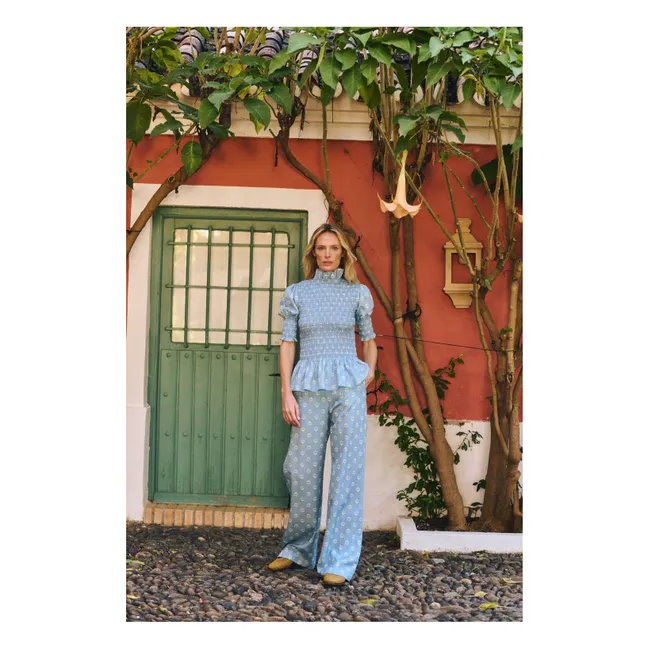 Lova Cotton pants | Light blue