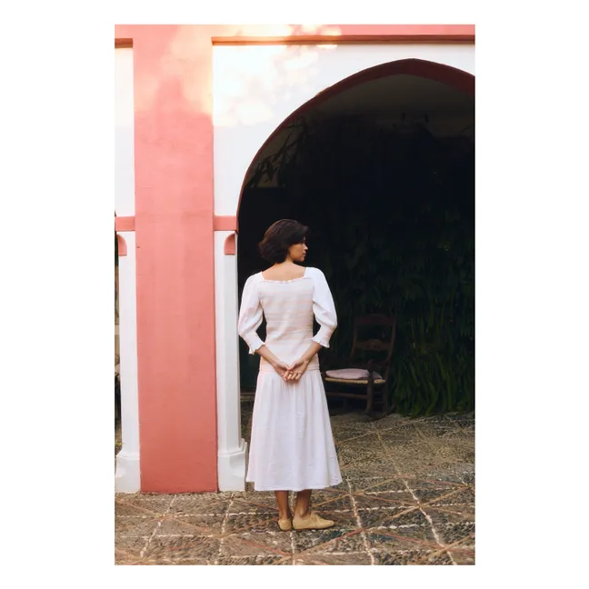 Vestido de algodón Livia | Blanco