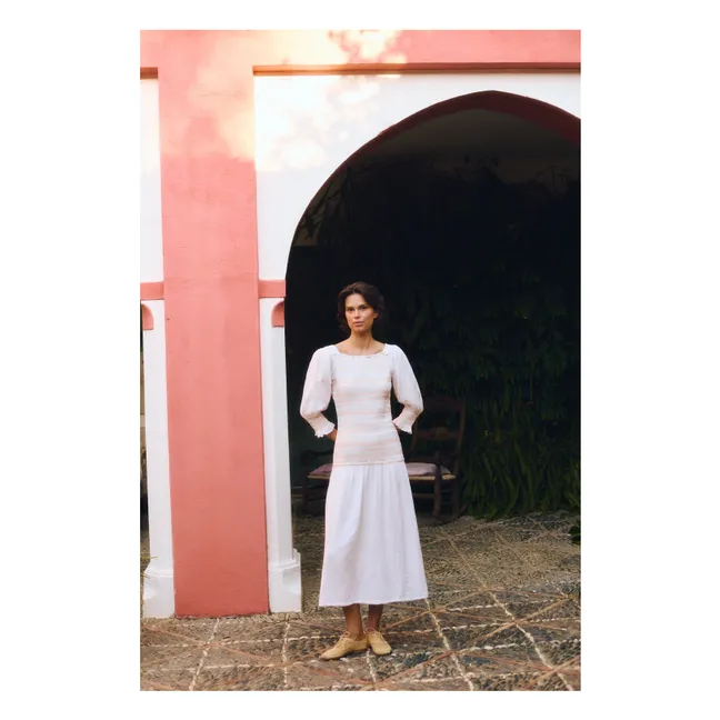 Vestido de algodón Livia | Blanco