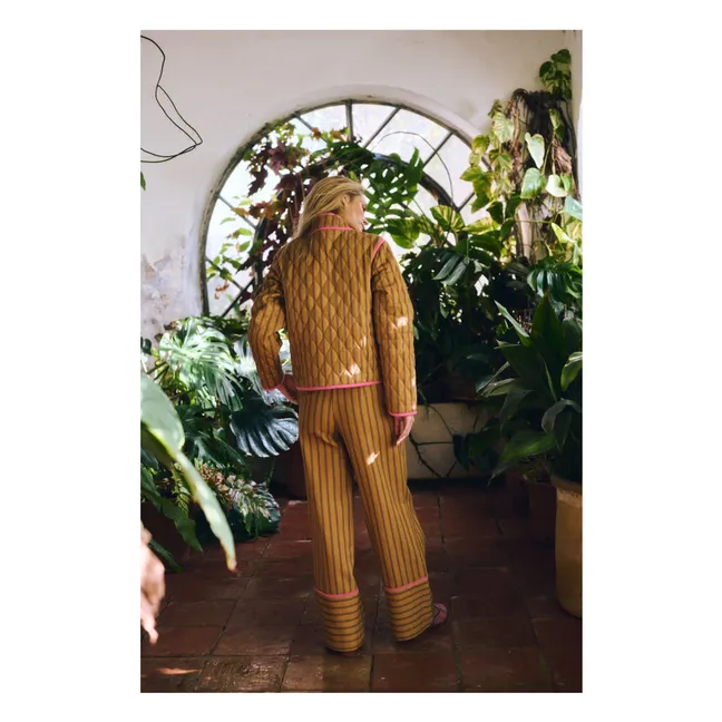 Veste Rayures Jupiter Coton | Jaune moutarde