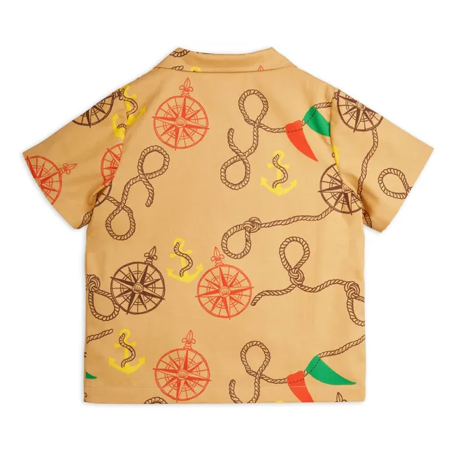 Camisa náutica de algodón orgánico | Beige
