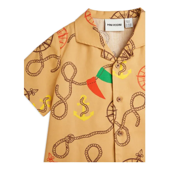 Camisa náutica de algodón orgánico | Beige