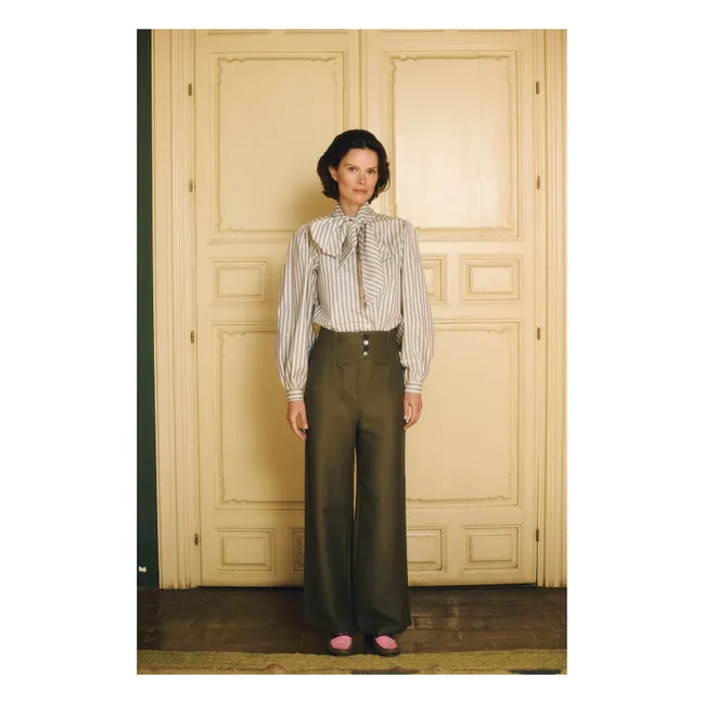 Blusa de algodón a rayas Fairytale | Azul