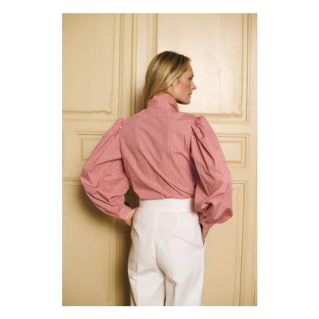 Fairytale Cotton Gingham Blouse | Red