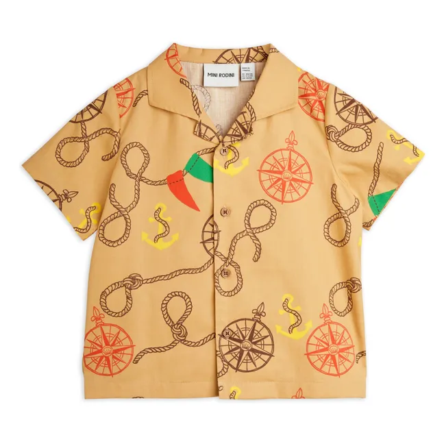 Camisa náutica de algodón orgánico | Beige