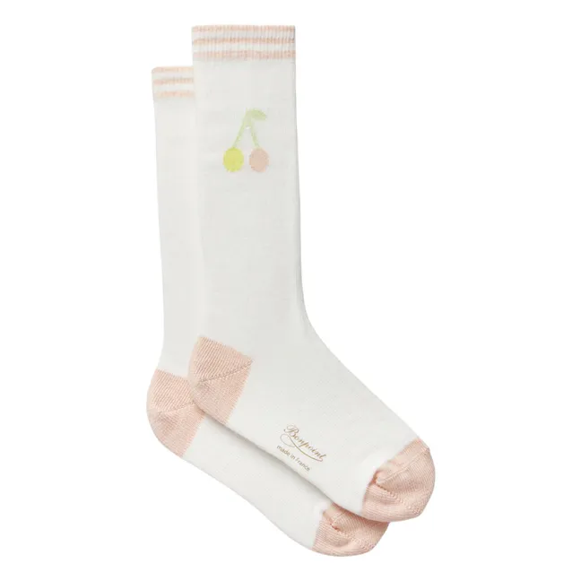 Chaussettes Latris Cerise | Crème