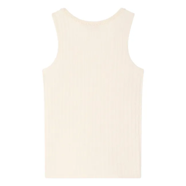 Camiseta de tirantes Edina Ribbed | Crema