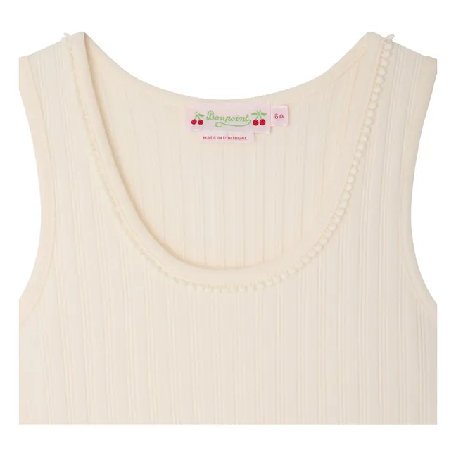 Camiseta de tirantes Edina Ribbed | Crema