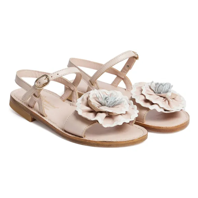 Sandales Lola Fleurs | Rose poudré
