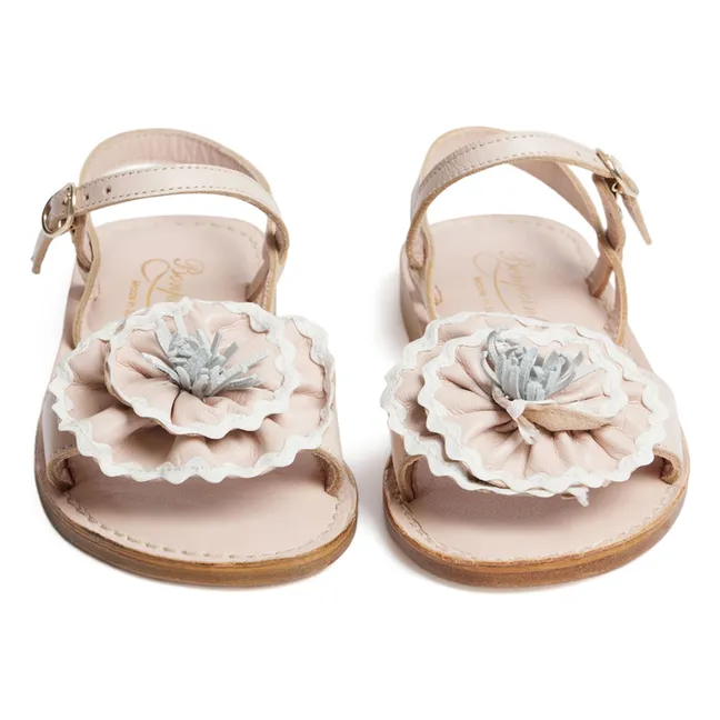 Sandales Lola Fleurs | Rose poudré