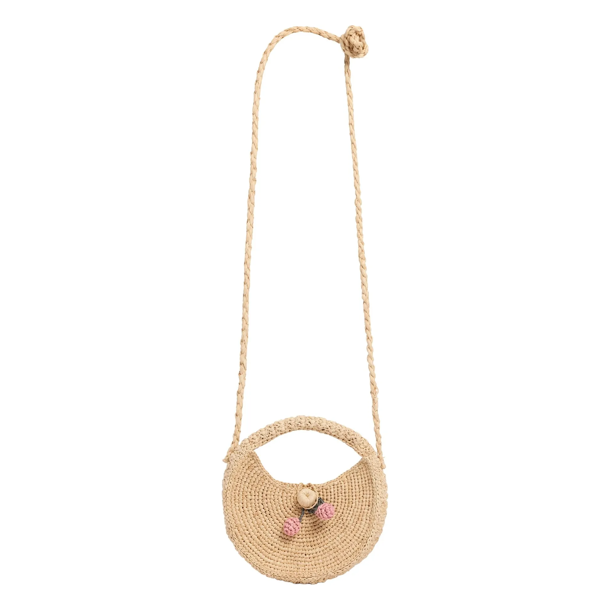 Bonpoint Girls Natural Loulou Raphia Bag
