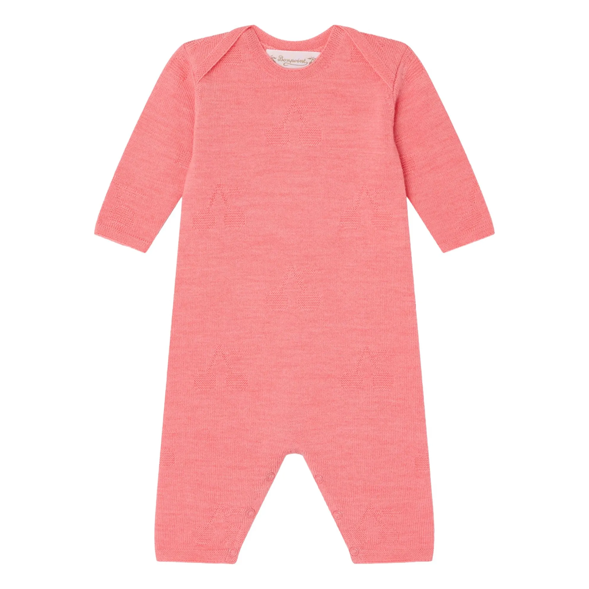 Bonpoint Candy Pink Elin Wool Jumpsuit
