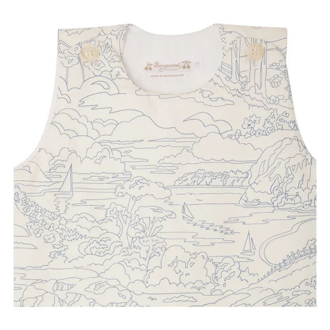 Babyschlafsack Joujou Paysage aus Bio-Baumwolle | Seidenfarben